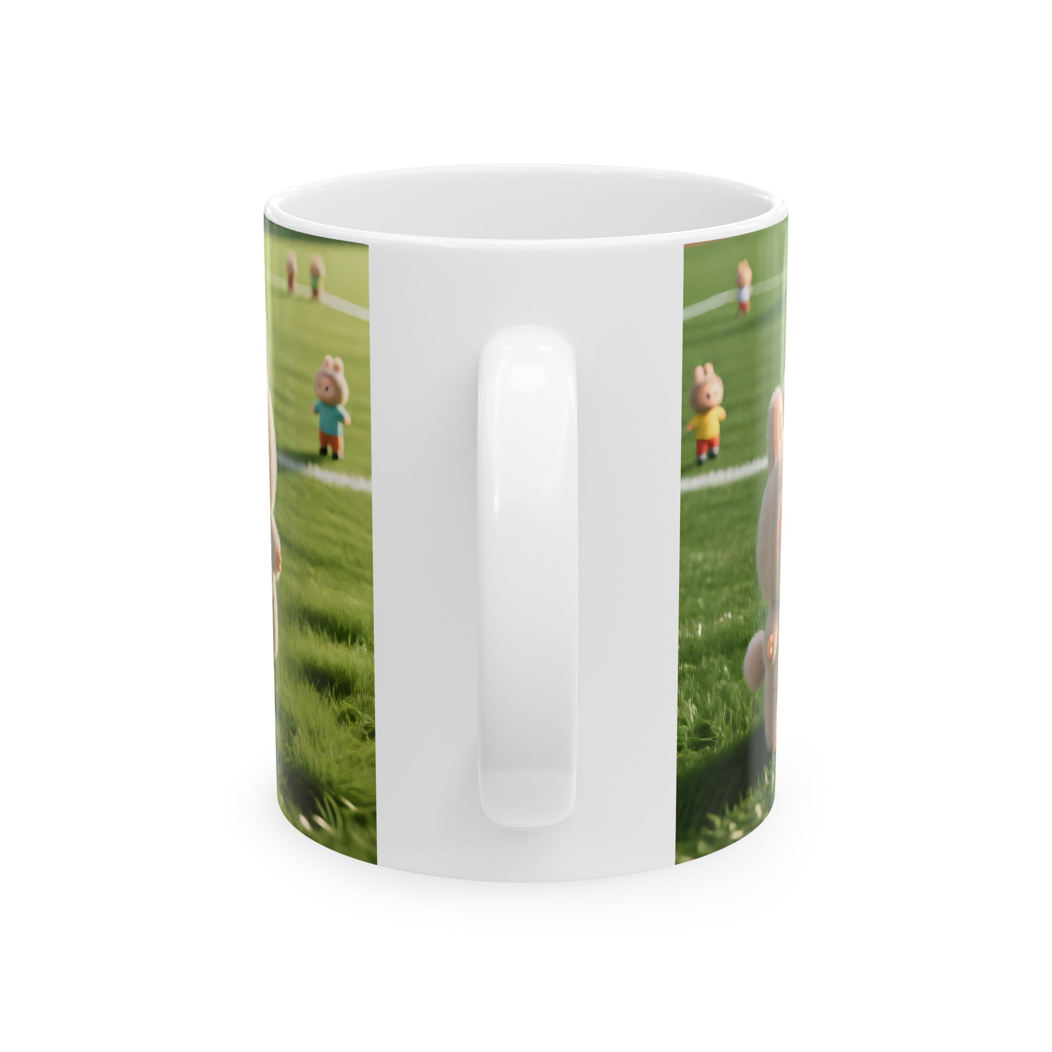 Labubu Soccer Dad Ceramic Mug — Cute Kid Soccer Field Design (11oz & 15oz) - Image 4