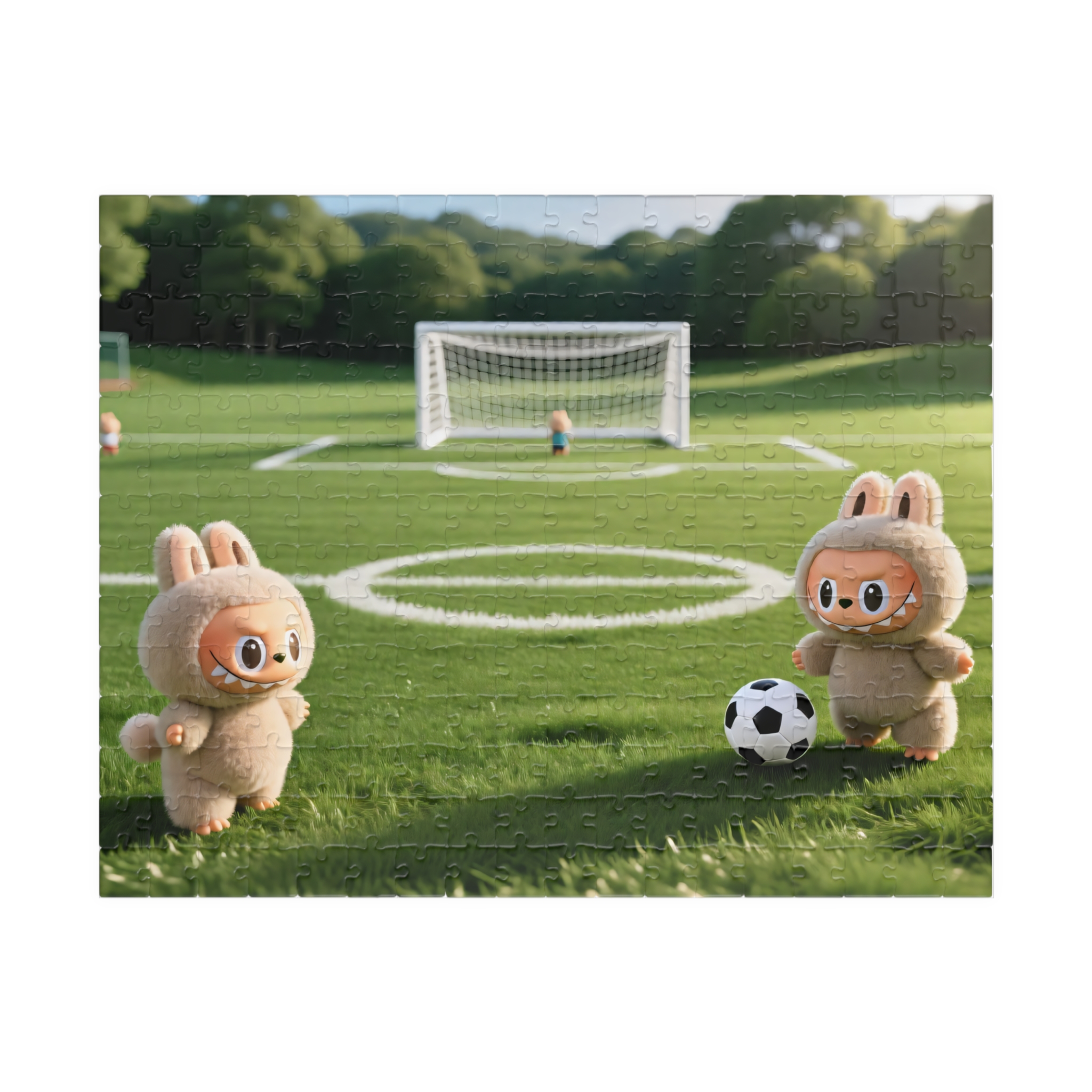 Cute Soccer Labubu Puzzle — Kids’ Animal Football Jigsaw (110/252/520/1014 pcs) - Image 5