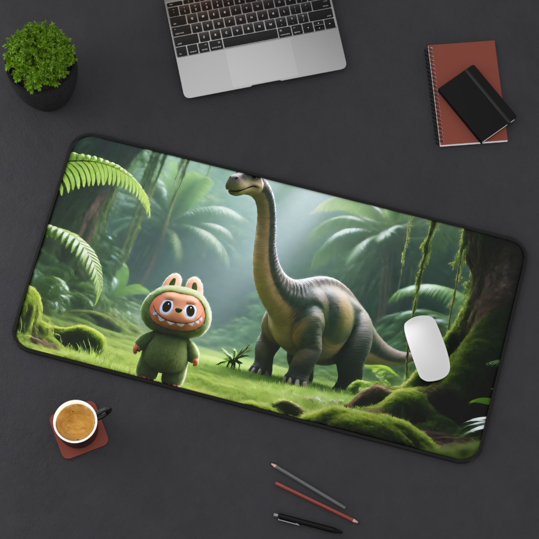 Cute Labubu Dinosaur Desk Mat — Playful Football Field Mousepad for Kids & Fans - Image 12