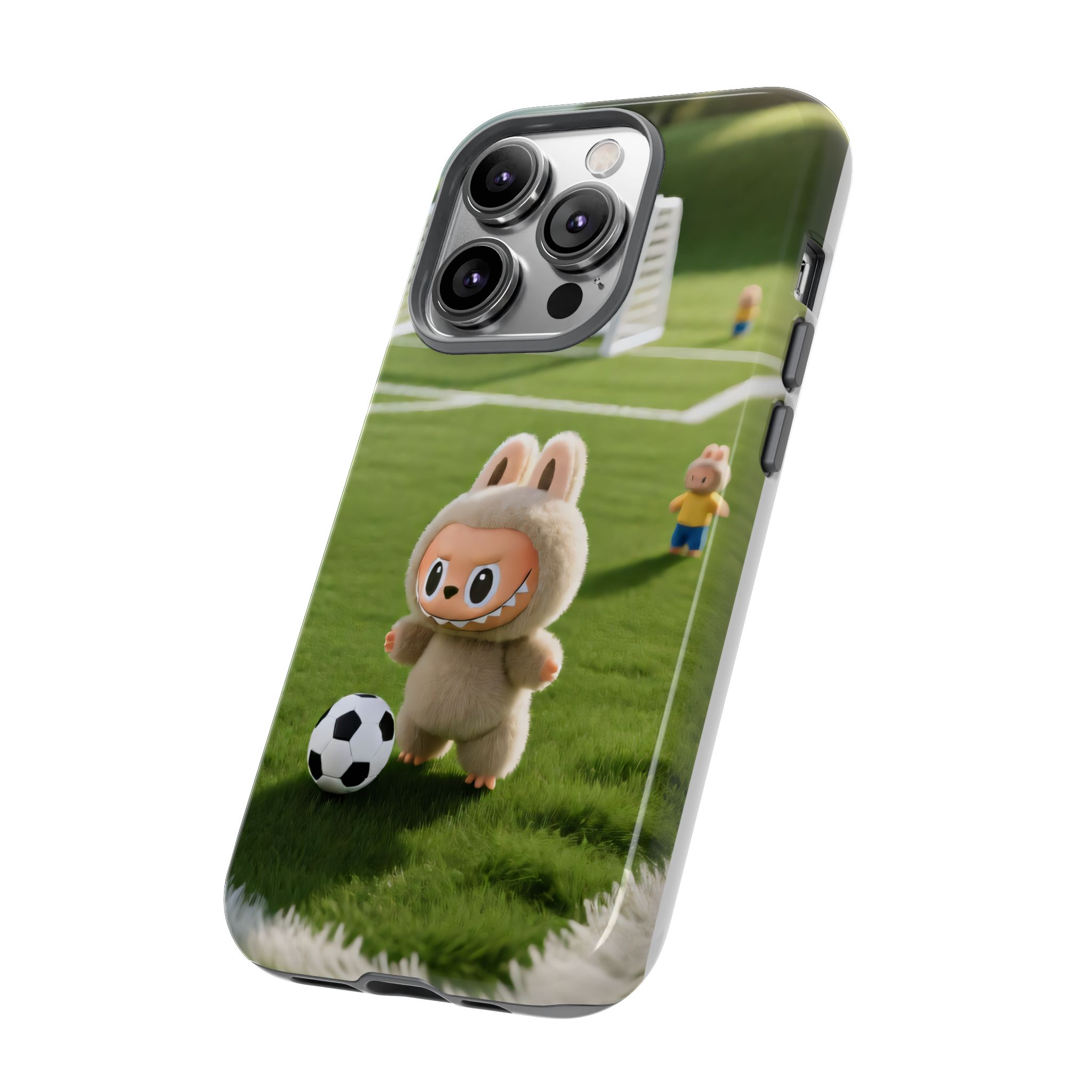 Cute Bunny Soccer Phone Case — Kids Animal Sports Protective Cover - Image 26