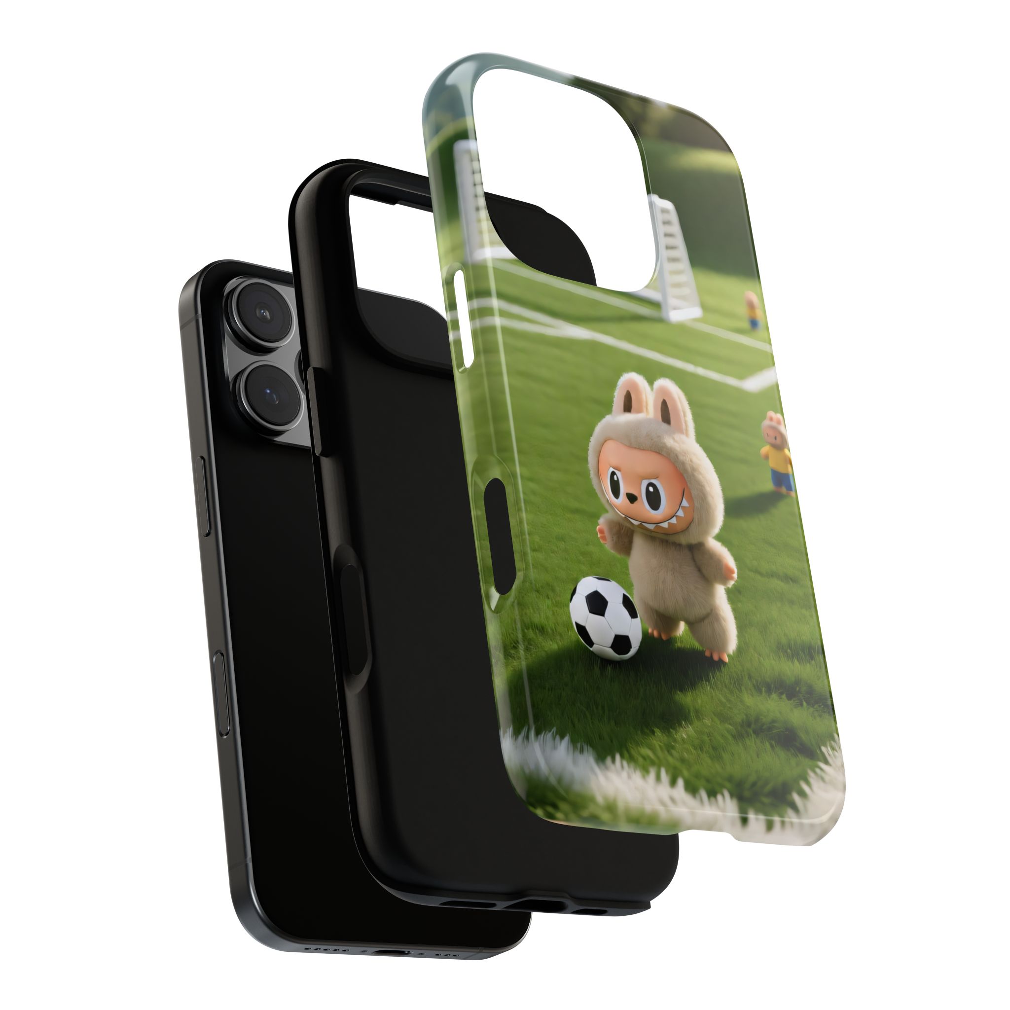 Cute Bunny Soccer Phone Case — Kids Animal Sports Protective Cover - Image 91