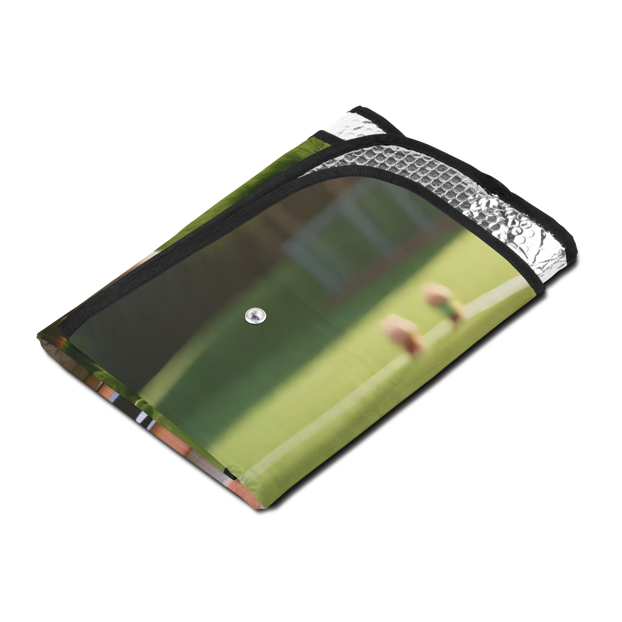 Cute Labubu Soccer Car Sun Shade — UV Protection Windshield Cover - Image 5