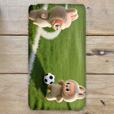 Labubu Soccer Fitted Sheet — Cute Kids' Soccer Bedding