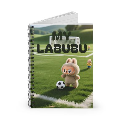 Alternative view of Labubu Playing Soccer Ruled Spiral Notebook — Soccer Diary for Kids