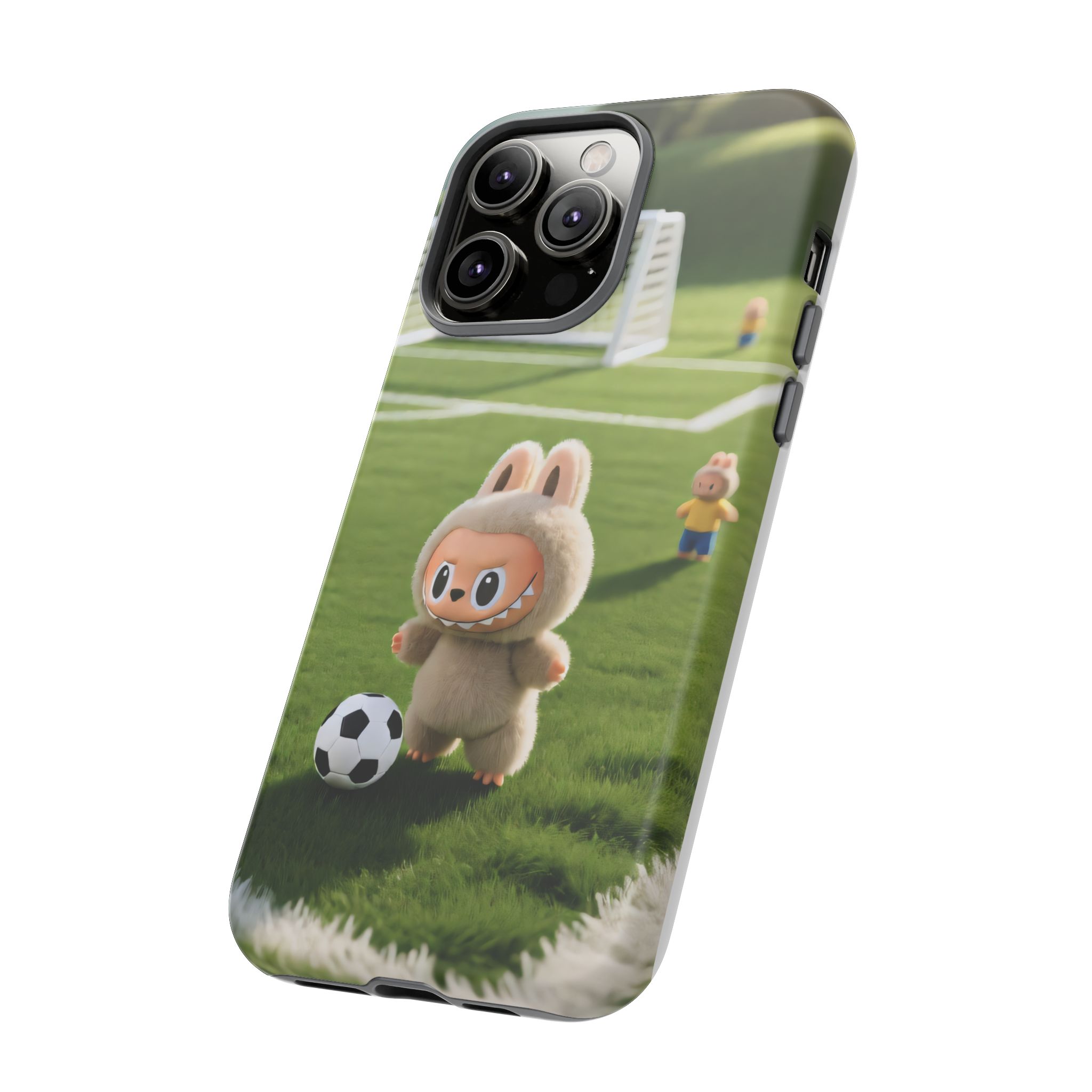 Cute Bunny Soccer Phone Case — Kids Animal Sports Protective Cover - Image 46