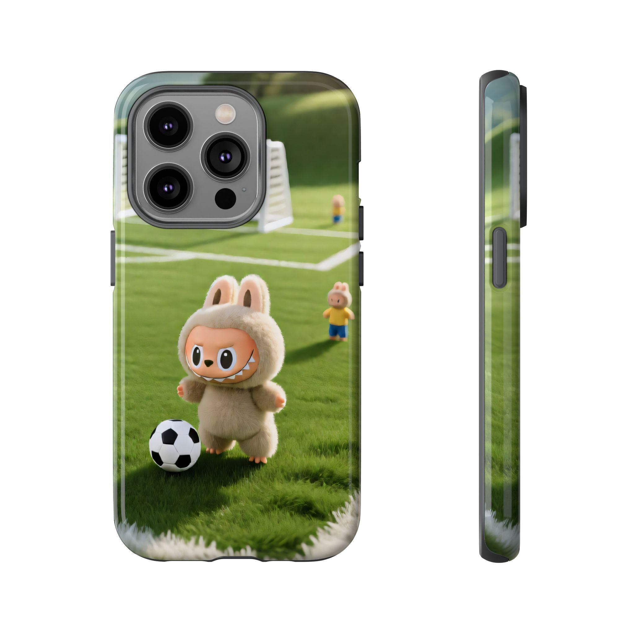 Cute Bunny Soccer Phone Case — Kids Animal Sports Protective Cover - Image 25