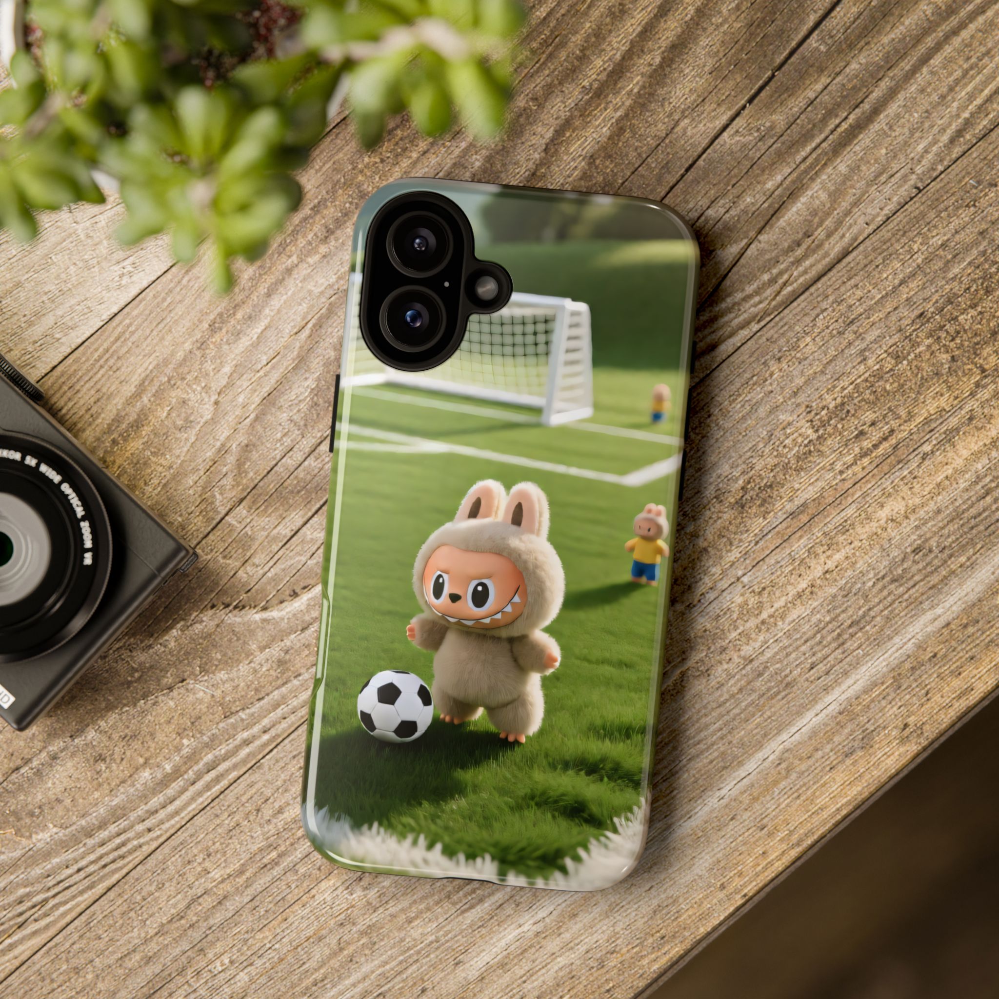 Cute Bunny Soccer Phone Case — Kids Animal Sports Protective Cover - Image 84