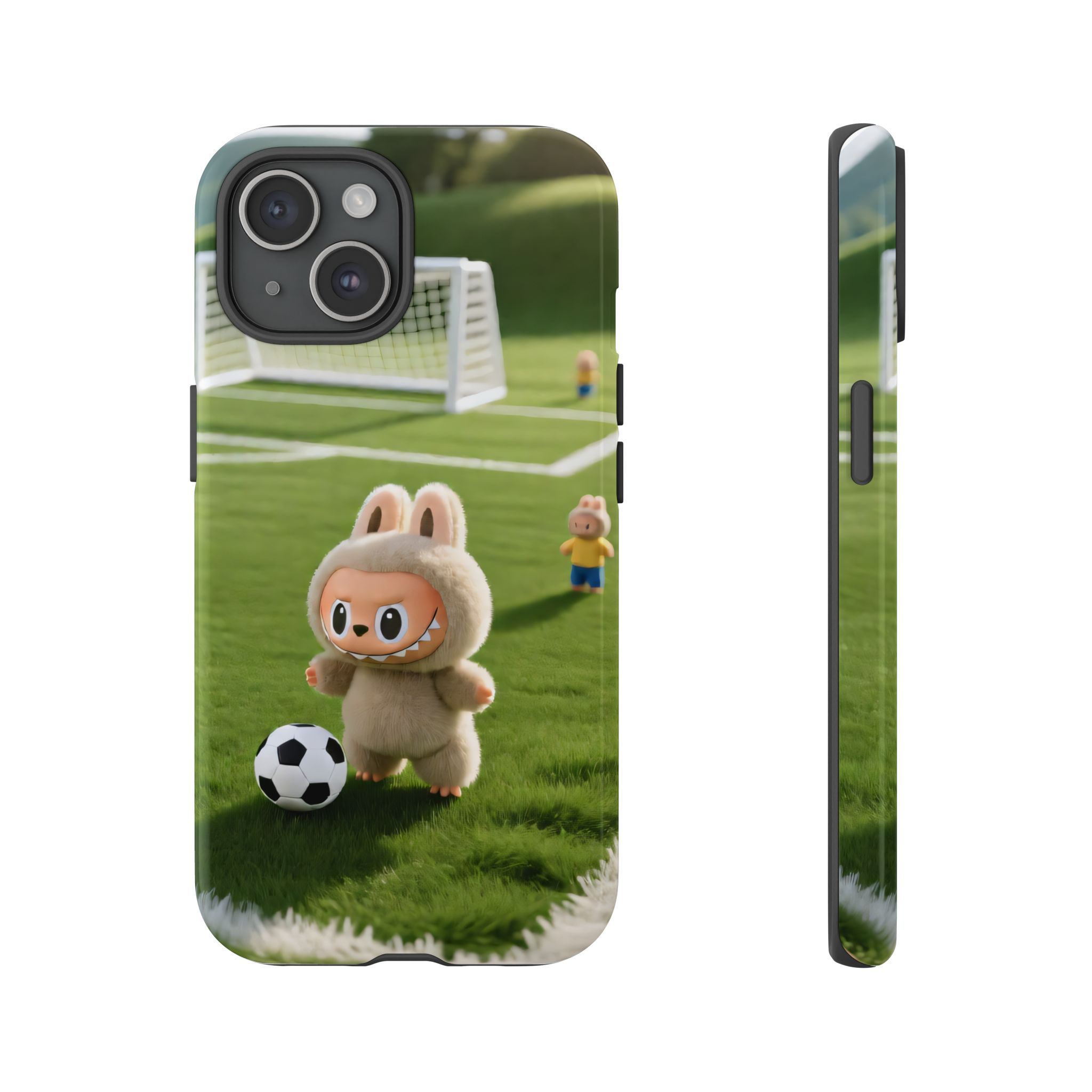 Cute Bunny Soccer Phone Case — Kids Animal Sports Protective Cover - Image 49