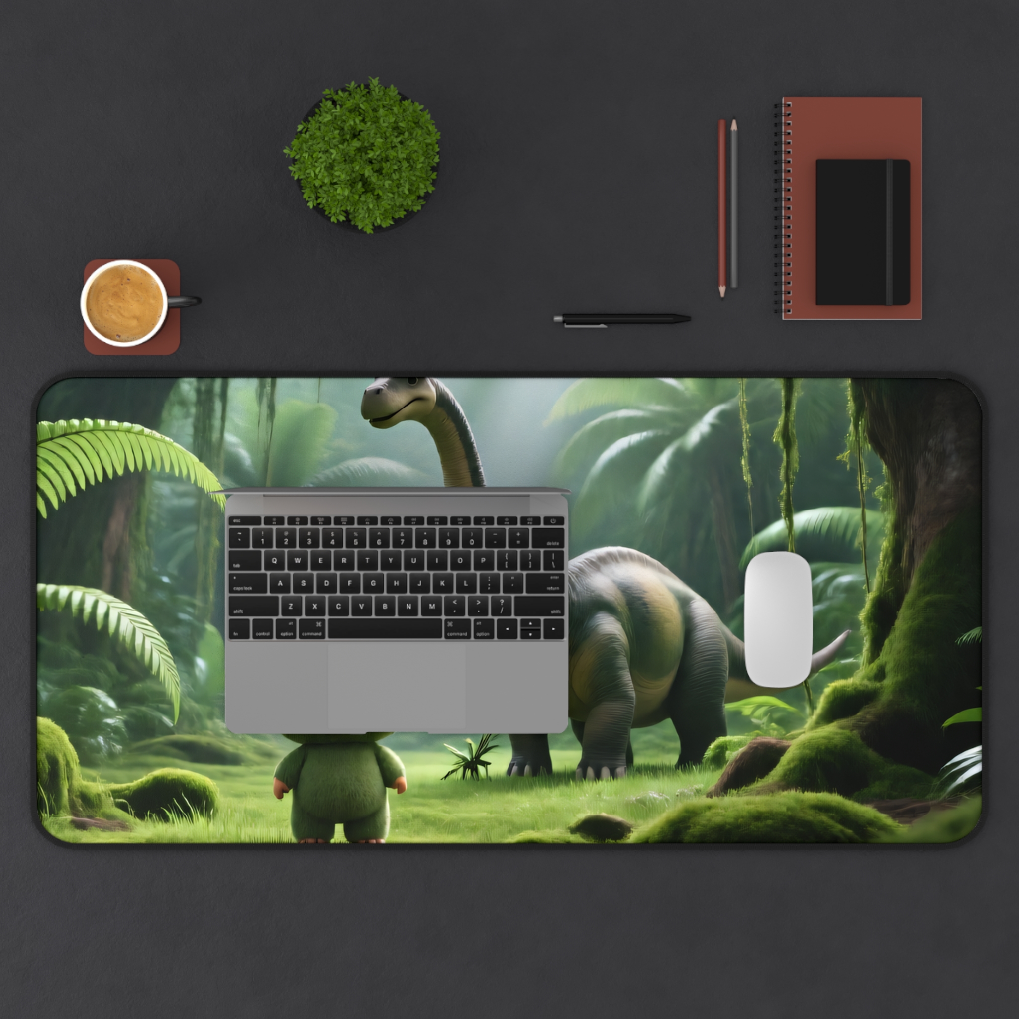 Cute Labubu Dinosaur Desk Mat — Playful Football Field Mousepad for Kids & Fans - Image 11