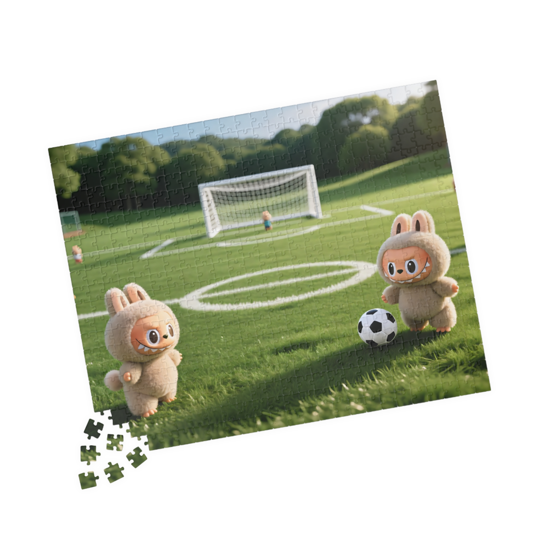 Cute Soccer Labubu Puzzle — Kids’ Animal Football Jigsaw (110/252/520/1014 pcs) - Image 11