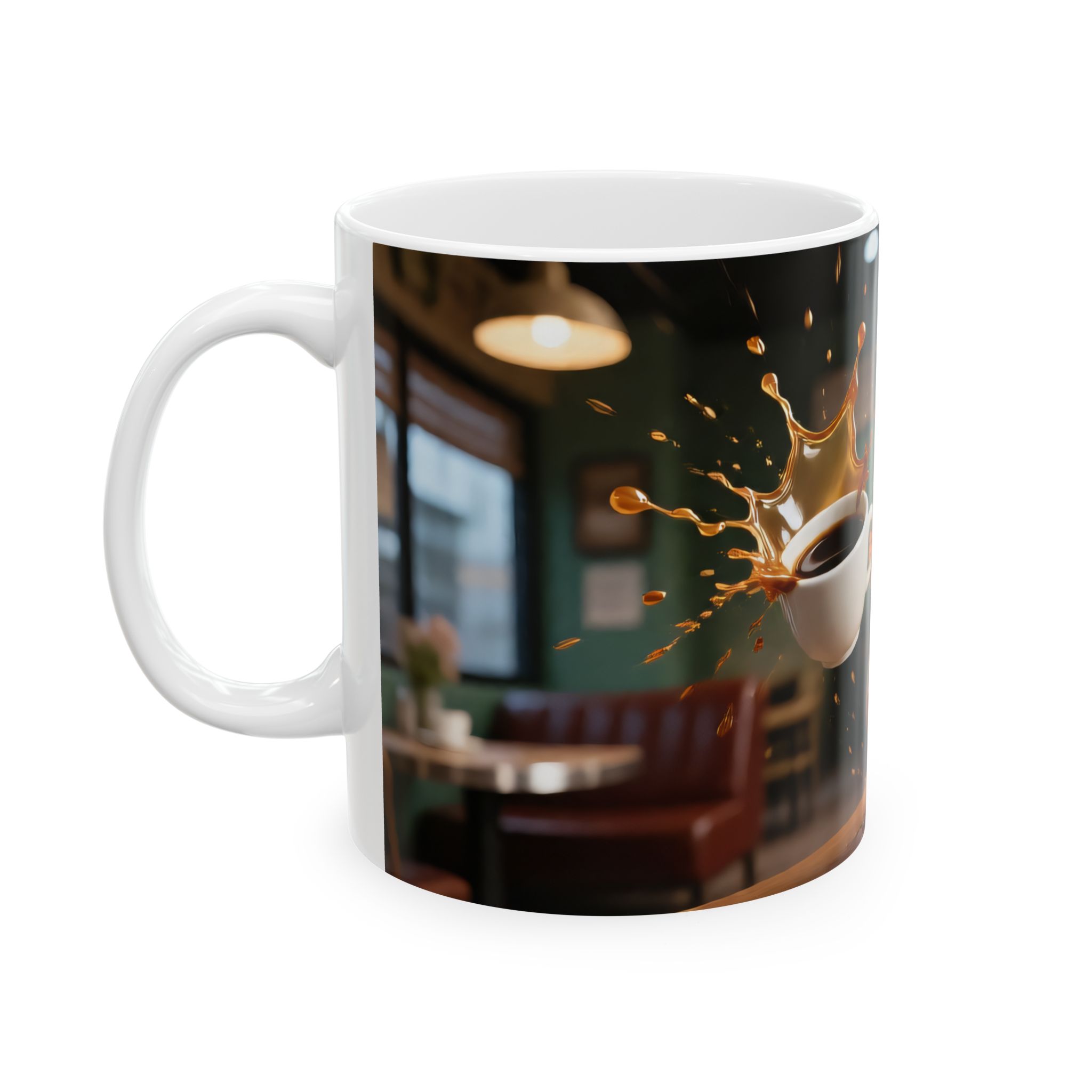 Labubu "Coffee Catastrophe" Ceramic Mug — Funny Spilled Coffee Design — Relatable Labubu Gift (11oz & 15oz) - Image 3