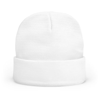 Alternative view of Embroidered Geo Icon Knit Beanie — Minimal Logo Winter Hat