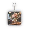 Labubu "Coffee Catastrophe" Mini Plush Keychain – Funny Spilled Coffee Labubu Monster – Custom Shape Plush Accessory Mini plush keychain featuring a cute coffee-spilling Labubu monster in custom shape