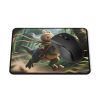 Labubu the cute dinosaur character riding a colorful dinosaur on a gaming mouse pad with a non-slip rubber base