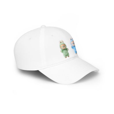 Blue and green Labubu plush baseball cap featuring a funny character design
