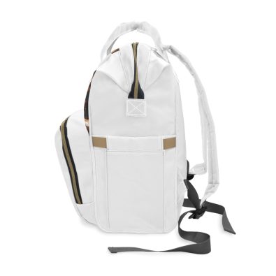 Labubu coffee spill diaper backpack in use by a parent carrying baby essentials